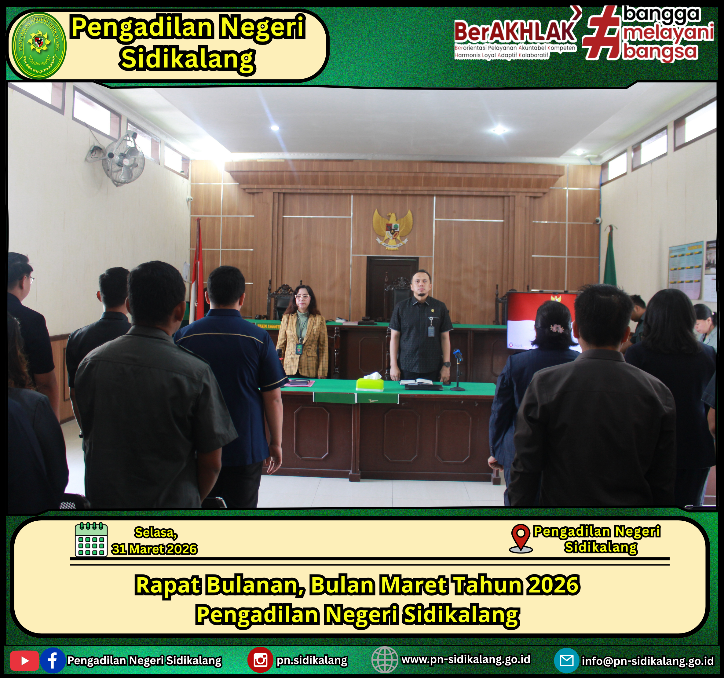 Rapat Bulanan, Bulan Maret Tahun 2026